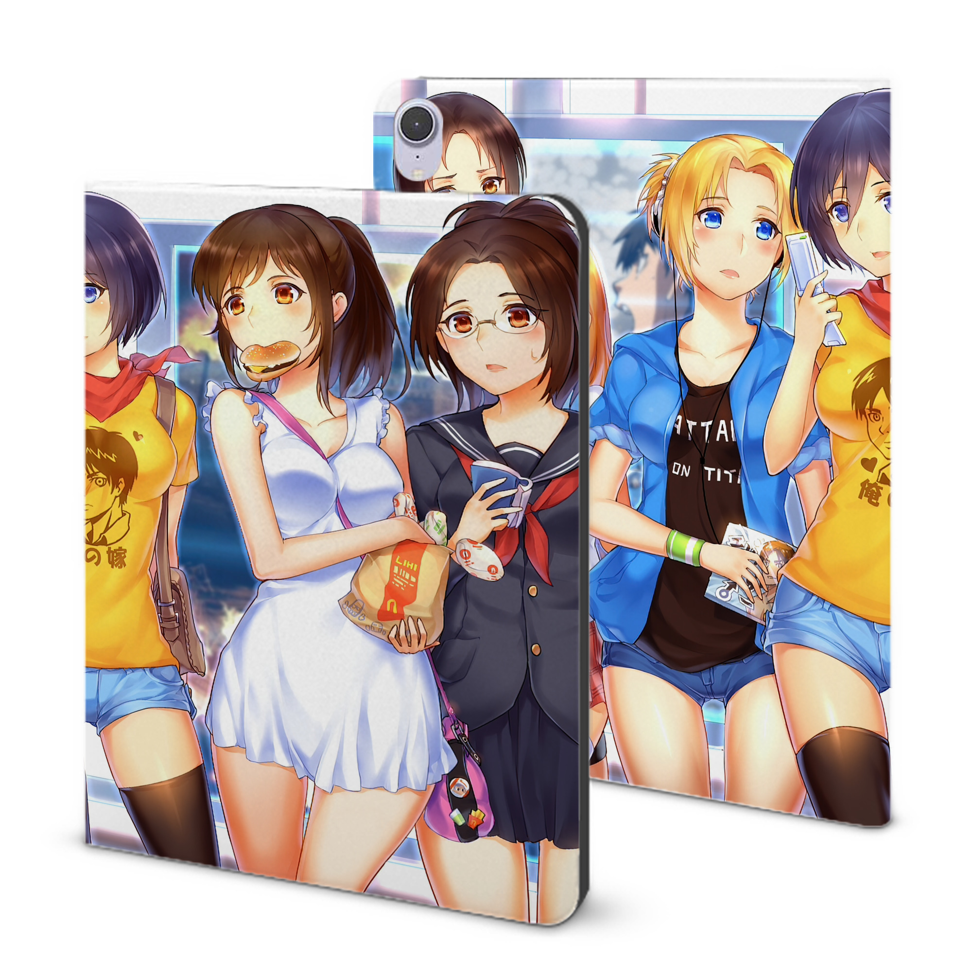 （画像用） 進撃の巨人 Attack on Titan IPad ケース ブック型 PUレザー TPU 耐衝撃 軽量 薄型 ペン収納なし 全面保護 IPad 各モデル対応